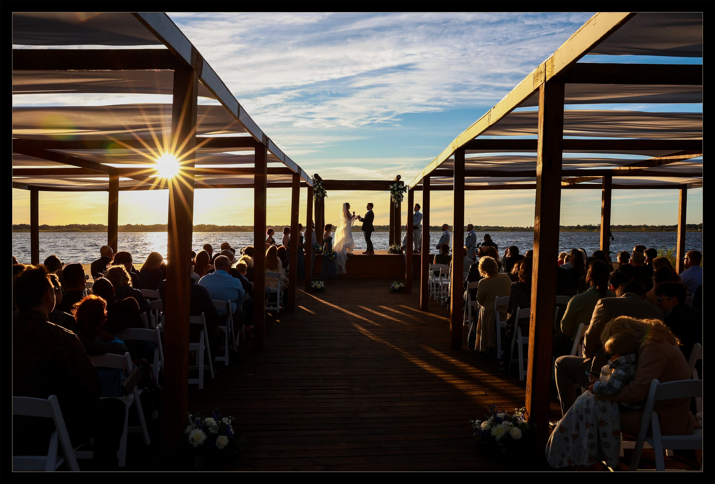 Twilight wedding ceremony, Love and Lustre videography philosophy